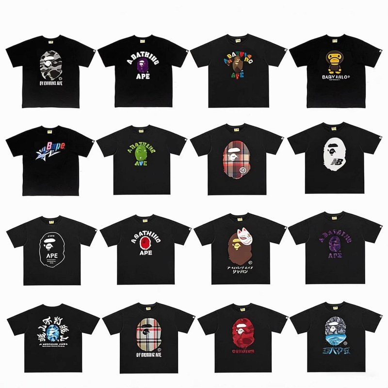 Bape Classic Monkey Print T-Shirt Collection Review: A 100% Cotton Crew-Neck Where the Size Chart Beats the Label