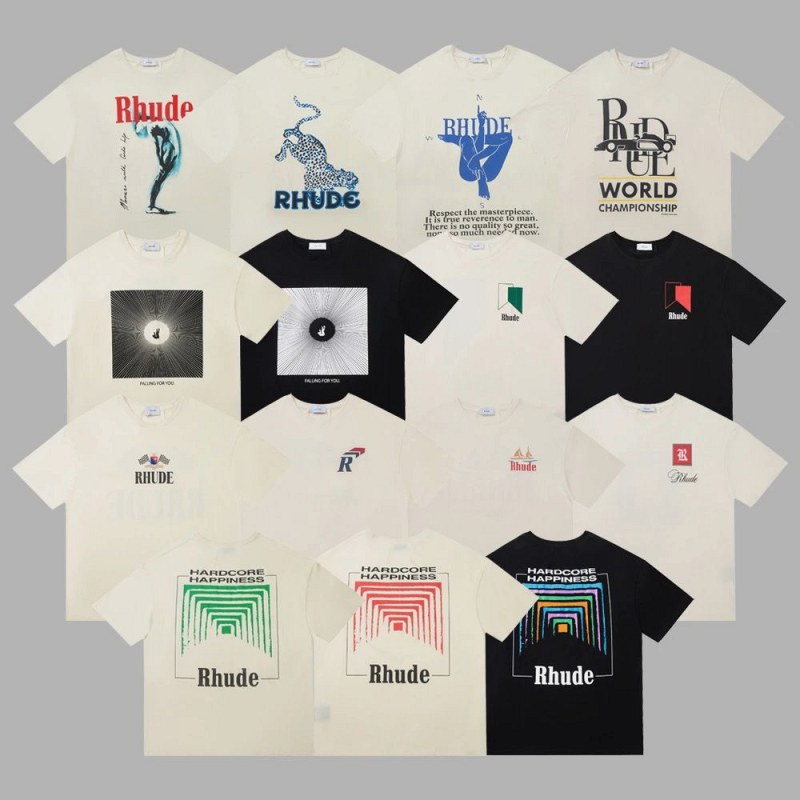 Rhude Multicolor T-Shirt Collection Review: Print Integrity After Five Wash-and-Dry Cycles